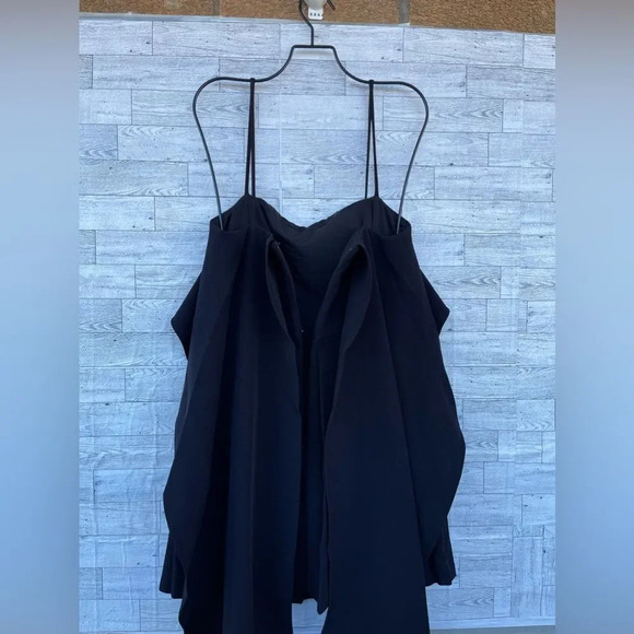 LBV Crepe Pleated Day Dress in black  Size 2 - Picture 13 of 17